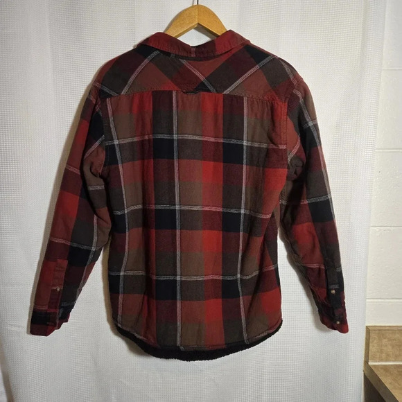 Levi's Brand Flannel Long Sleeve Shirt Button Down Lumberjack Plaid Large - Picture 8 of 12